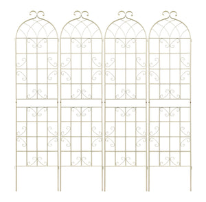 Metal Garden Rustproof Trellis For Climbing Plants Outdoor Flower Support