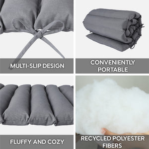 Outdoor Lounge Chair Cushion Replacement Set - Grey 2PC