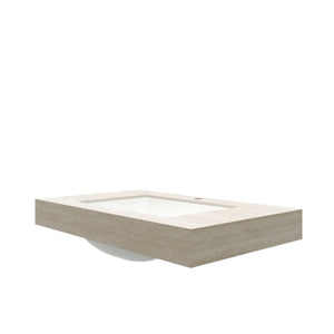 36" Roma Travertine-Pattern Sintered Stone Countertop with Undermount Ceramic Basin