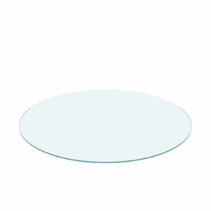 36" Round Tempered Glass Table Top Clear Glass 1 / 4" Thick Flat Polished Edge - Transparent