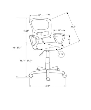 Office Chair, Adjustable Height, Swivel Ergonomic, Armrests, Contemporary - Best Buy Furniture