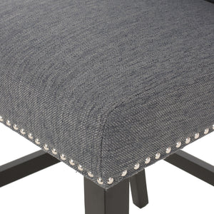 Vienna - Fabric Tufted Counter Stool With Nailhead Accents (Set of 2)