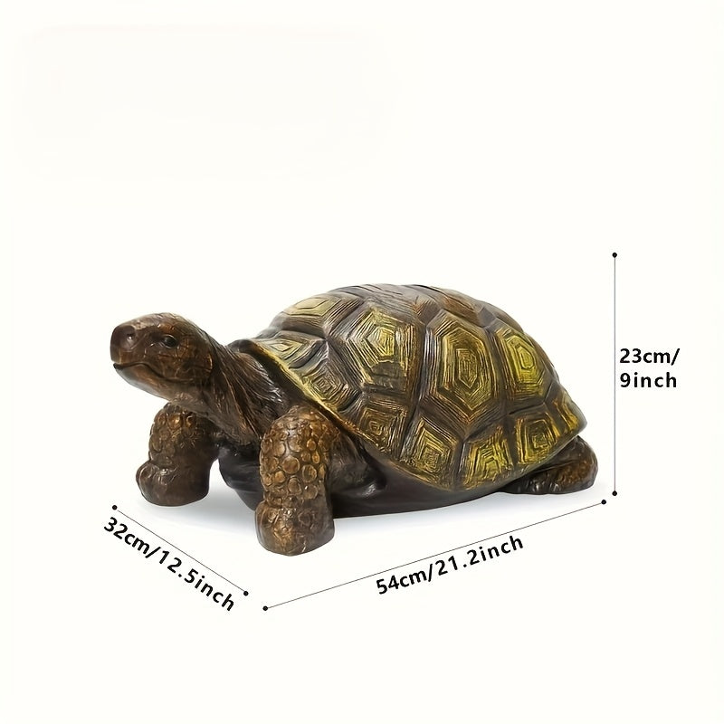 21.3" Large 3D Turtle Statue, Realistic Resin Garden Sculpture with Intricate Shell Design, Weather-Resistant Indoor & Outdoor Decor for Lawn, Balcony, Patio, Unique Home Gift & Landscape Art