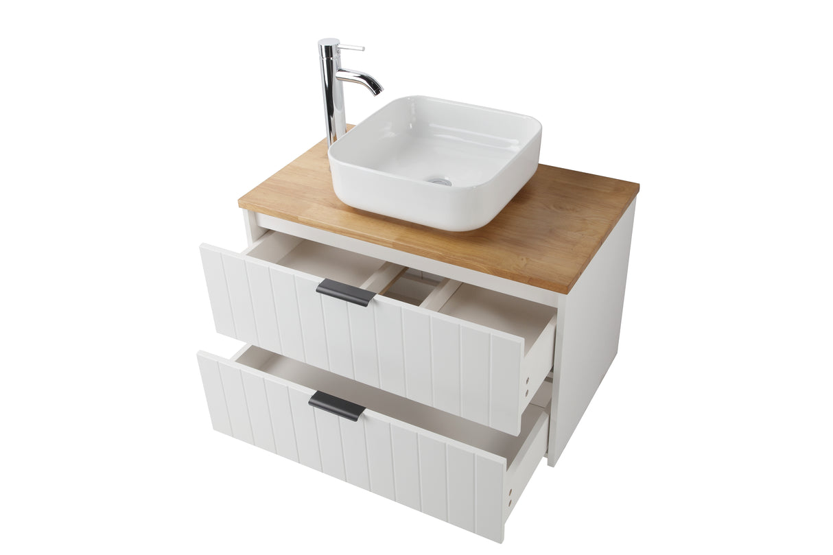 32-Inch Double Drawer Wall-Mounted Bathroom Vanity