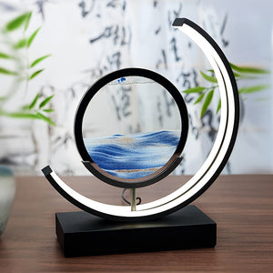 Sandscape Hourglass Table Lamp – Moving Sand Art LED Gift Light for Decor