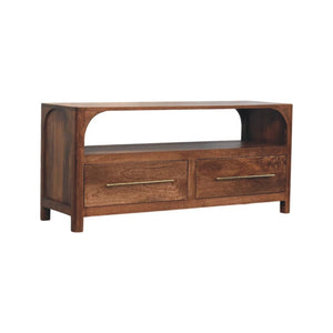 Solid Wood Arc-Line Media Console
