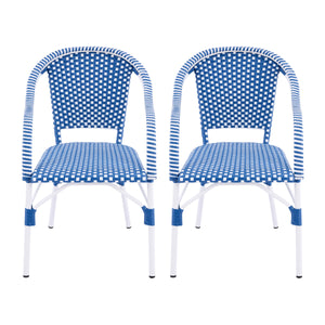 Outdoor Bistro Chairs with Aluminum Frame, Set of 2
