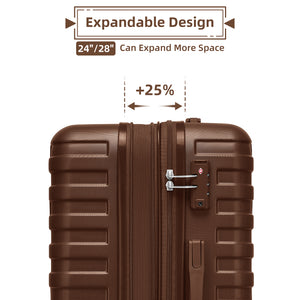 6 Piece Luggage Set with Duffel Bags and Expandable Suitcases