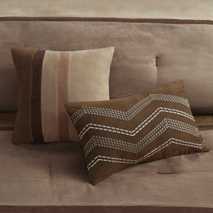7 Piece Faux Suede Comforter Set