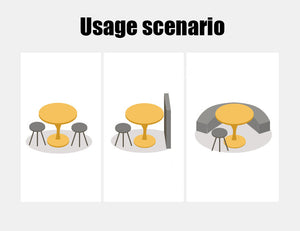 Modern Round Dining Table - Black ∅31.5''