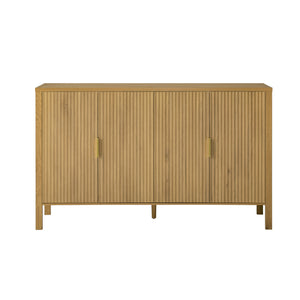 U_STYLE Modern 57.5" Stripe Door Storage Cabinet