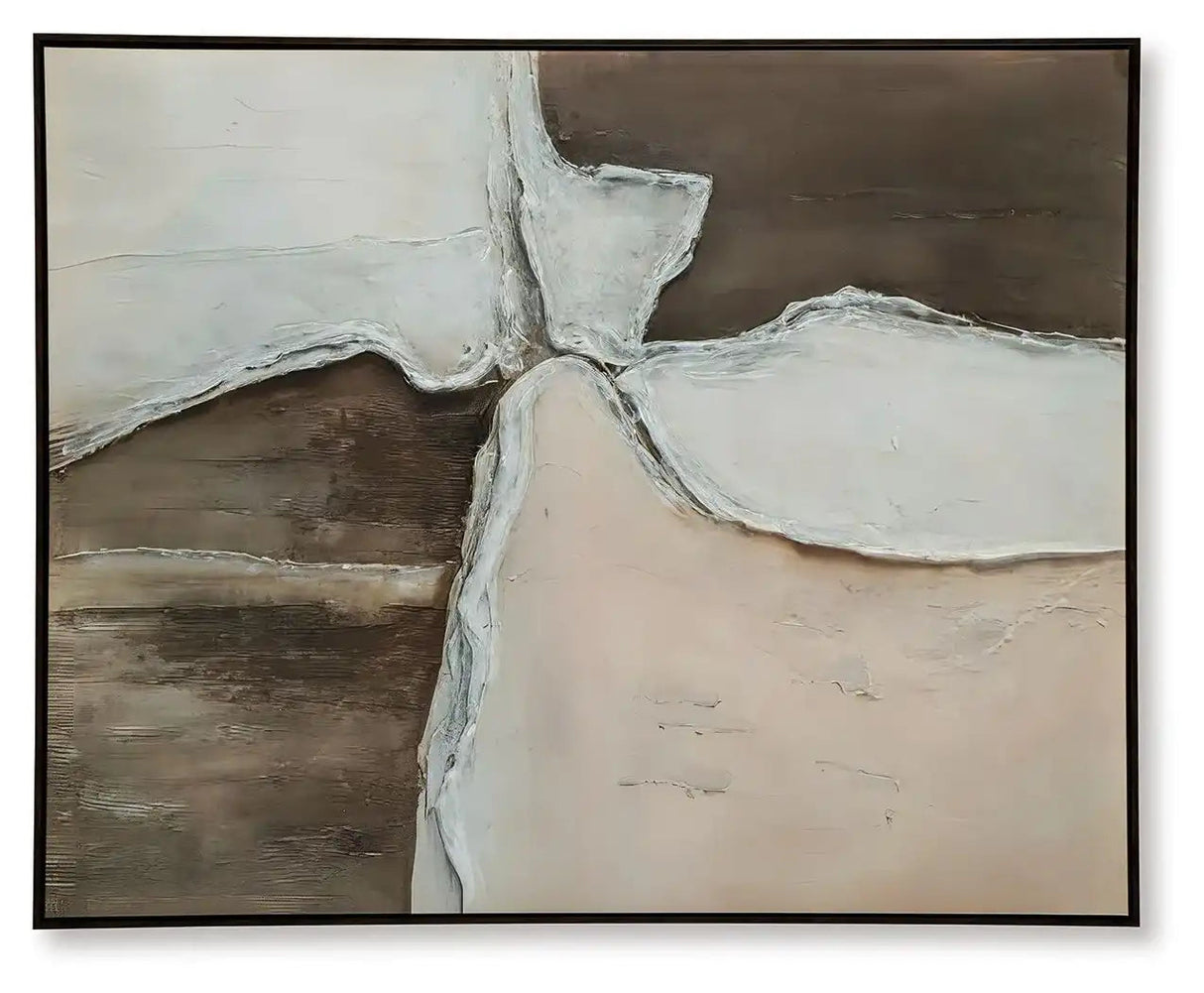 Junward - Wall Art - Brown / Tan / White - Best Buy Furniture