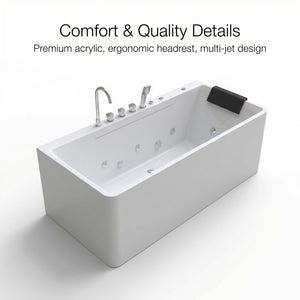 67-Inch Single-Person Luxury Whirlpool Bathtub
