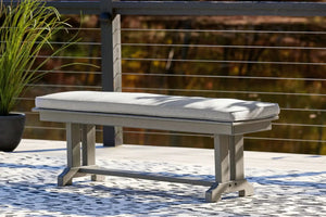Visola - Bench with Cushion - Gray - Best Buy Furniture