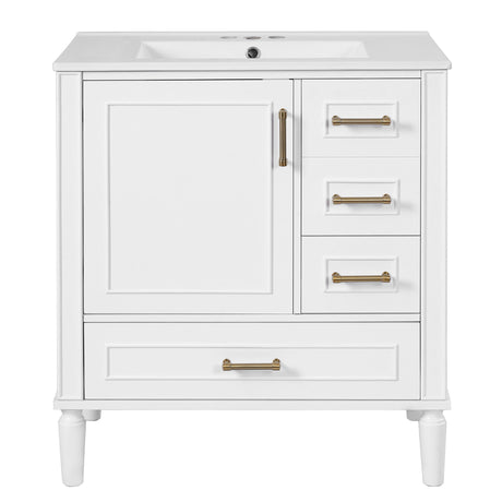 Traditional Bathroom Vanity Set With Soft Close Doors