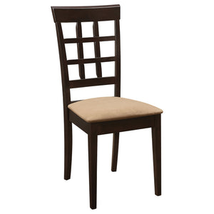 Henin - 5 Piece Dining Set With Lattice Back Chairs - Cappuccino
