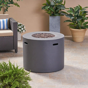 Round Iron Fire Pit With 40,000 Btu - Best Buy Furniture