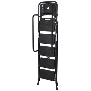 G&H 5 Step Folding Ladder with Wide Anti-Slip Pedal and Handrail