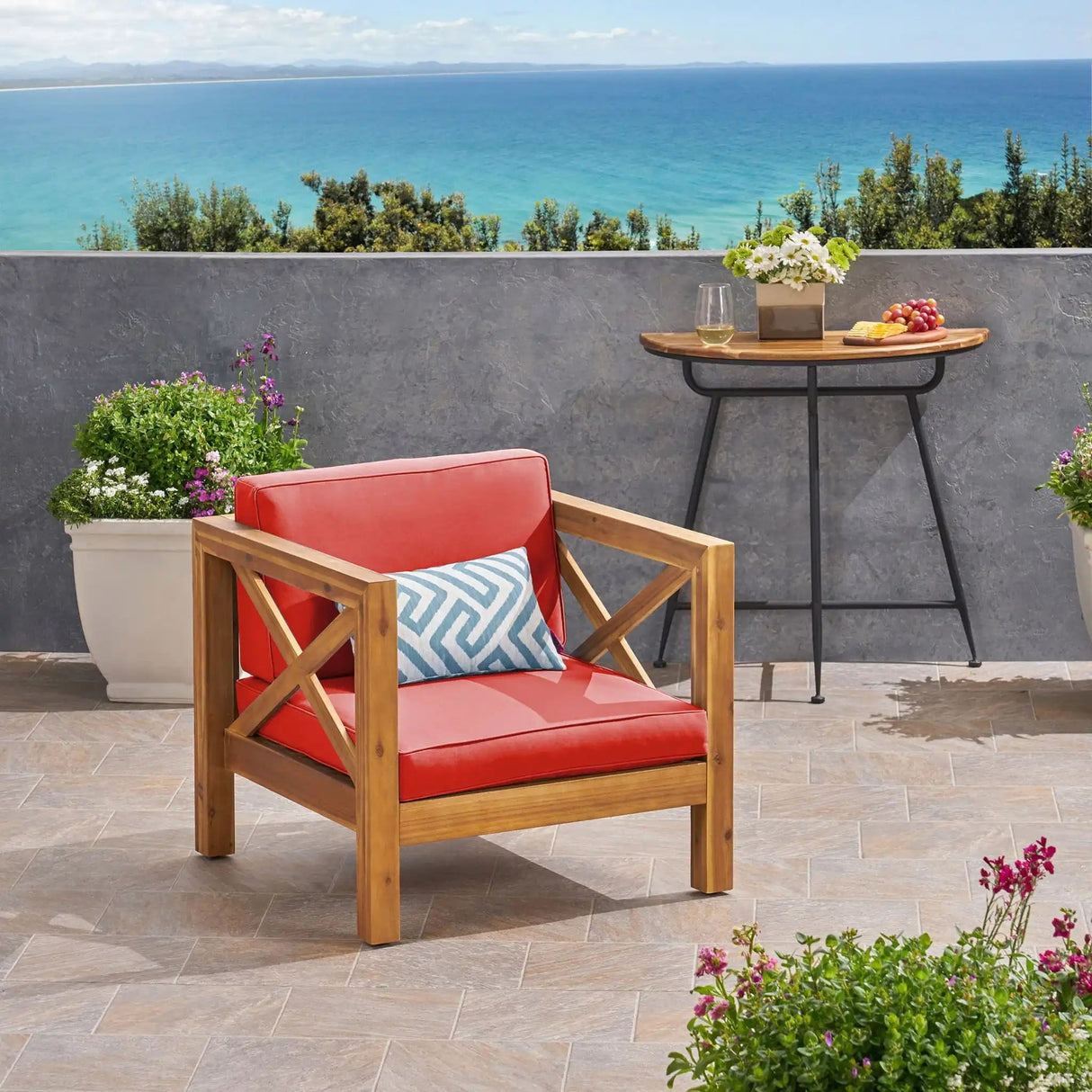 Brava - Mid - Century Modern Club Chair With Water Resistant Cushions - Best Buy Furniture