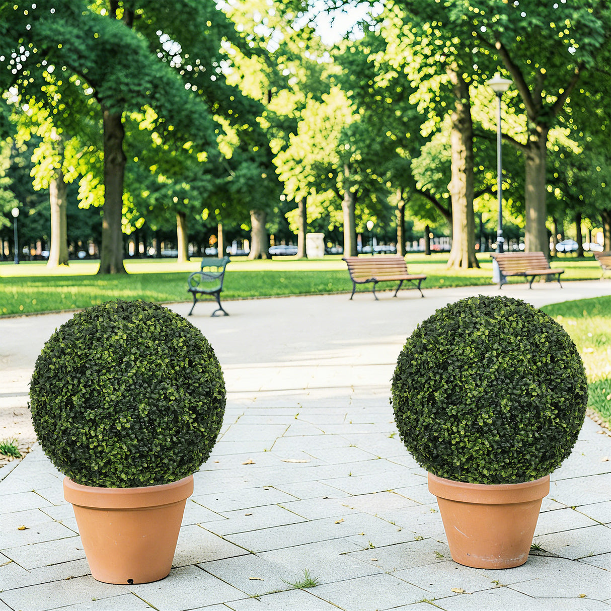 18.5In Dark Artificial Topiary Balls