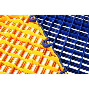 Interlocking Plastic Garage Floor Tiles, 15.6-Inch, Set of 25, Blue