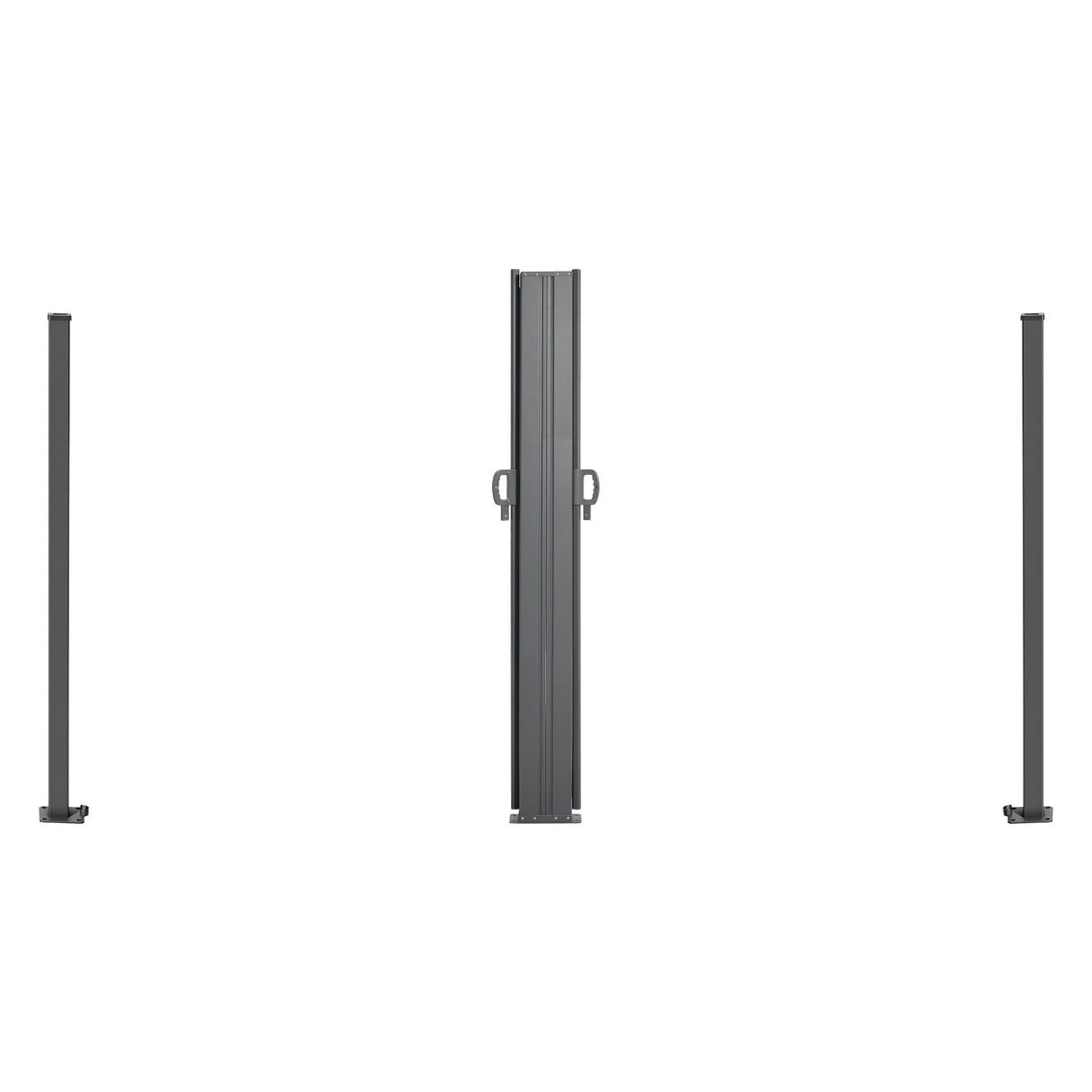 Retractable Side Awning, 71" x 236" Patio Screen with Waterproof Polyester Fabric