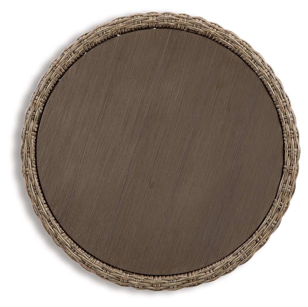 Danson - Round End Table - Beige - Best Buy Furniture