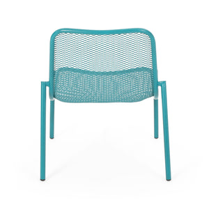 Kincaid Outdoor 3-Piece Conversation Set with Iron Frame - Teal