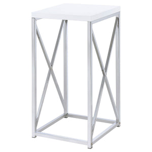 Accent Table With Accents - Glossy White