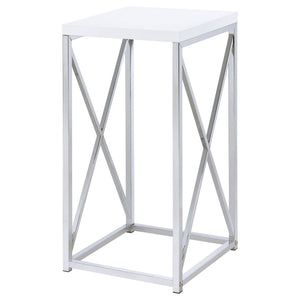 Accent Table With Accents - Glossy White