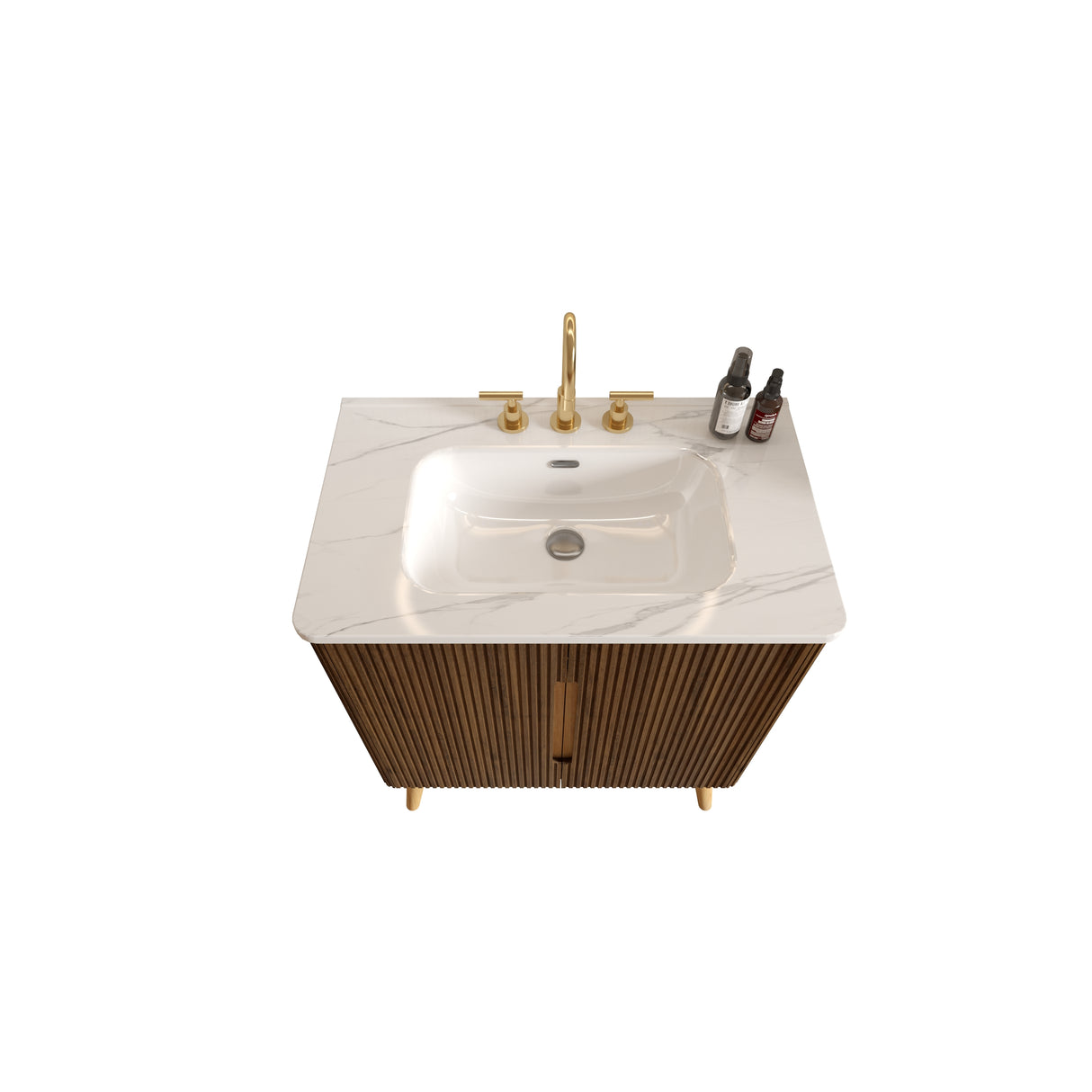 Etna 30"F Striped Bathroom Vanity