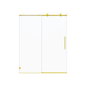 Frameless Single Sliding Soft Close Shower Doors, 5/16" Sgcc Tempered Glass