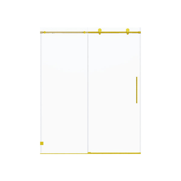 Frameless, Single Sliding Soft Close Shower Doors, 5/16" Sgcc Tempered Glass