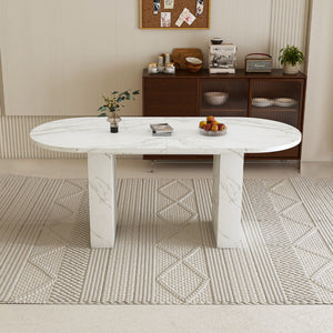 Oval Dining Table - White