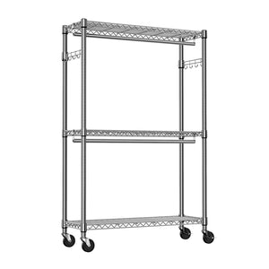 Heavy Duty Rolling Garment Rack with 3 Tiers