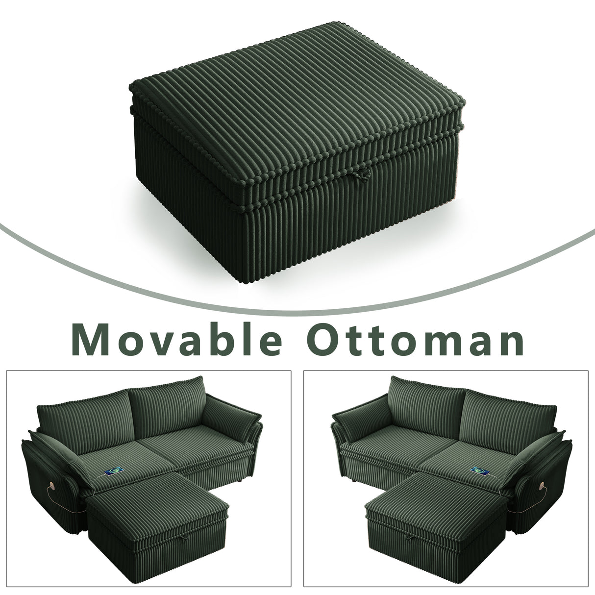 Multi-Functional 85-Inch Convertible Sofa Bed