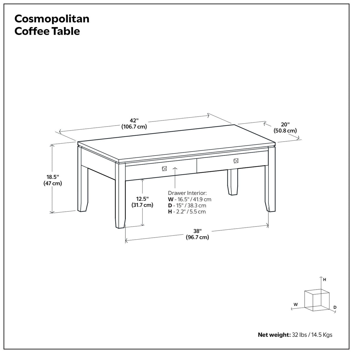 Cosmopolitan - Multipurpose Table