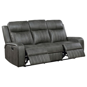 Forrest - 2 Piece Motion Reclining Sofa Set - Gray