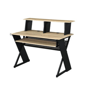 Eleazar - Music Recording Studio Desk - Natural Oak - Best Buy Furniture
