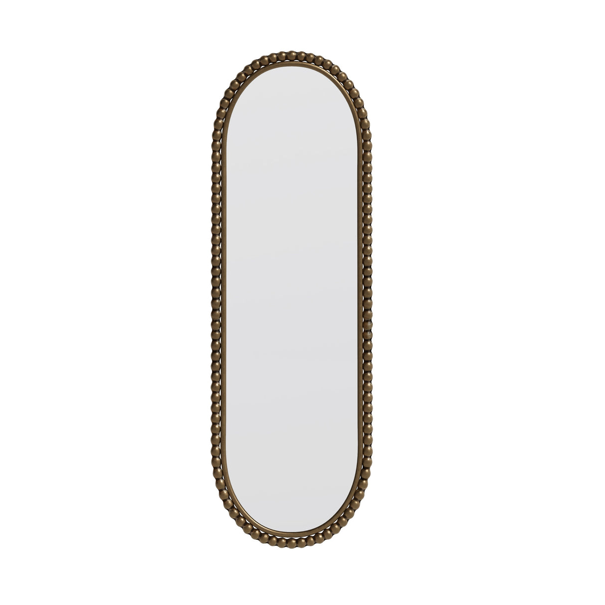 Iron Art Oval Retro Mirror in Gold with Antique Finish