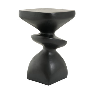 Black Abstract Tiered MGO Side Table