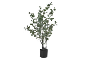 35" Tall, Artificial Plant, Eucalyptus Tree, Indoor, Faux, Fake, Floor, Greenery, Potted, Decorative - Green / Black - Best Buy Furniture