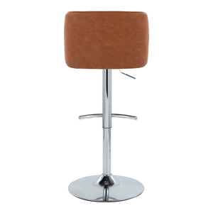 Toriano - Contemporary Adjustable Barstool With Swivel & Rounded T Footrest (Set of 2)