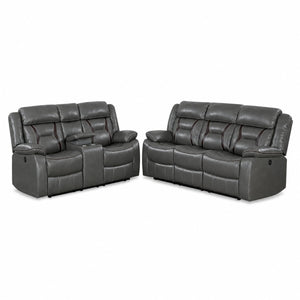 Living Room Set With Pillow Armrest And Tufted Backrest