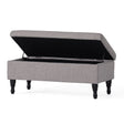 Dean - Fabric Storage Wide Tufted Rectangle Ottoman - Gray - Best Buy Furniture
