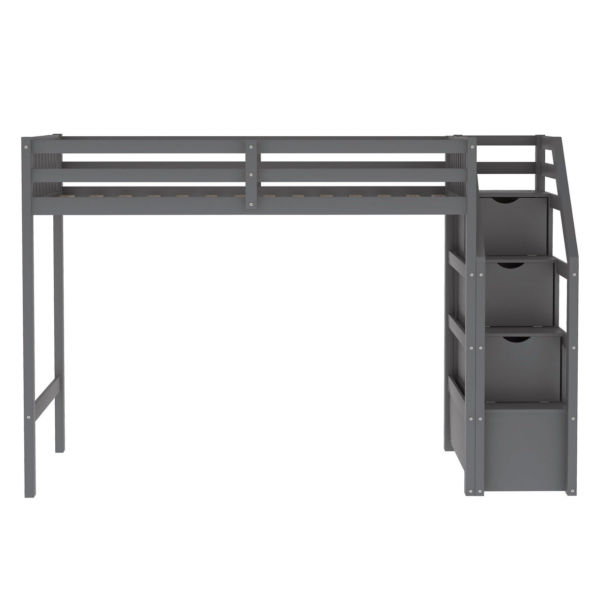 Loft Bed With Staircase And Storage