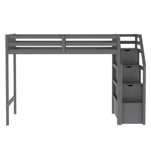 Loft Bed With Staircase And Storage