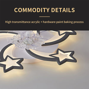 29 Inches Ceiling Fan with Lights Remote Control Dimmable LED