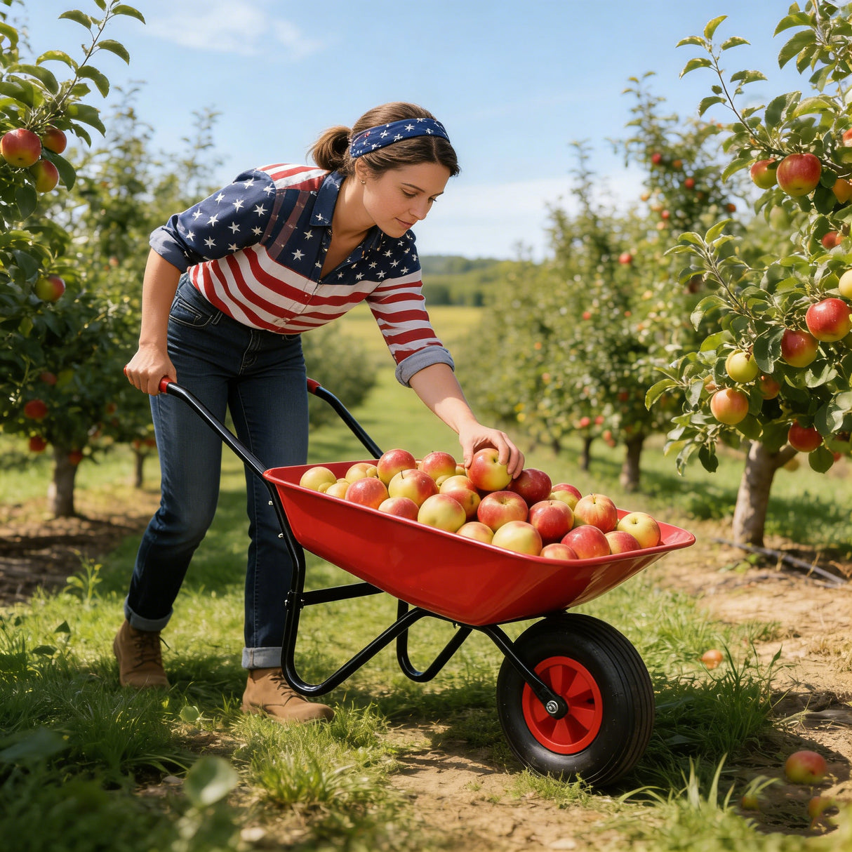 Steel Tray Wheel Barrow Trolley