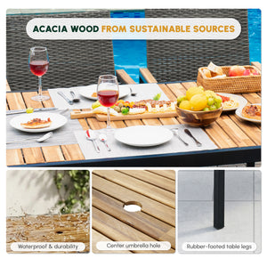 All Weather 7-Piece Patio Dining Table Set